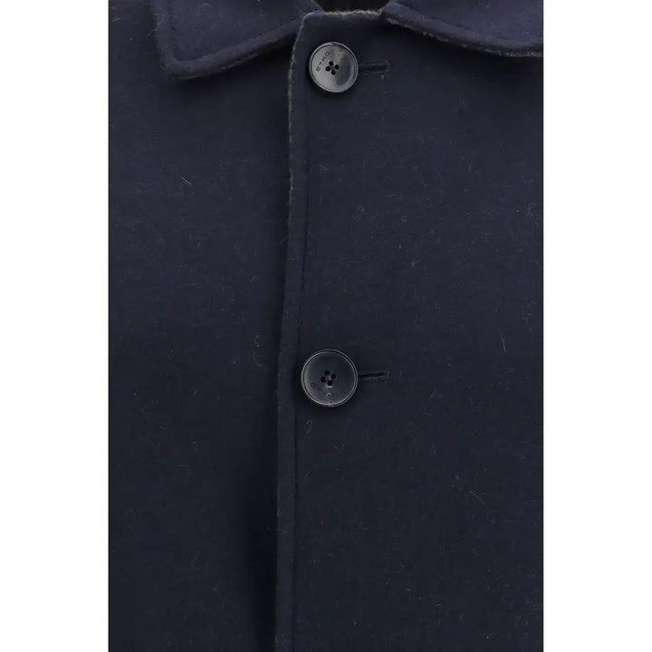 Etro Sample Sale | Etro Blue Wool Oves Aries Coat - | Designer outlet