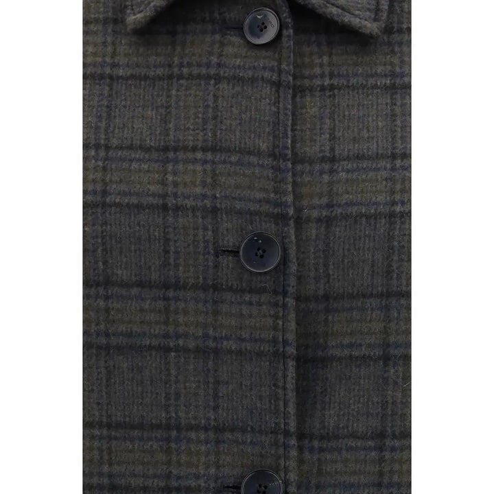 Etro Sample Sale | Etro Blue Wool Oves Aries Coat - | Designer outlet