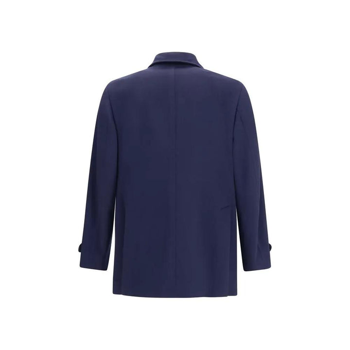 Brunello Cucinelli Sample Sale | Brunello Cucinelli Blue Wool Oves Aries Coat - | Designer outlet