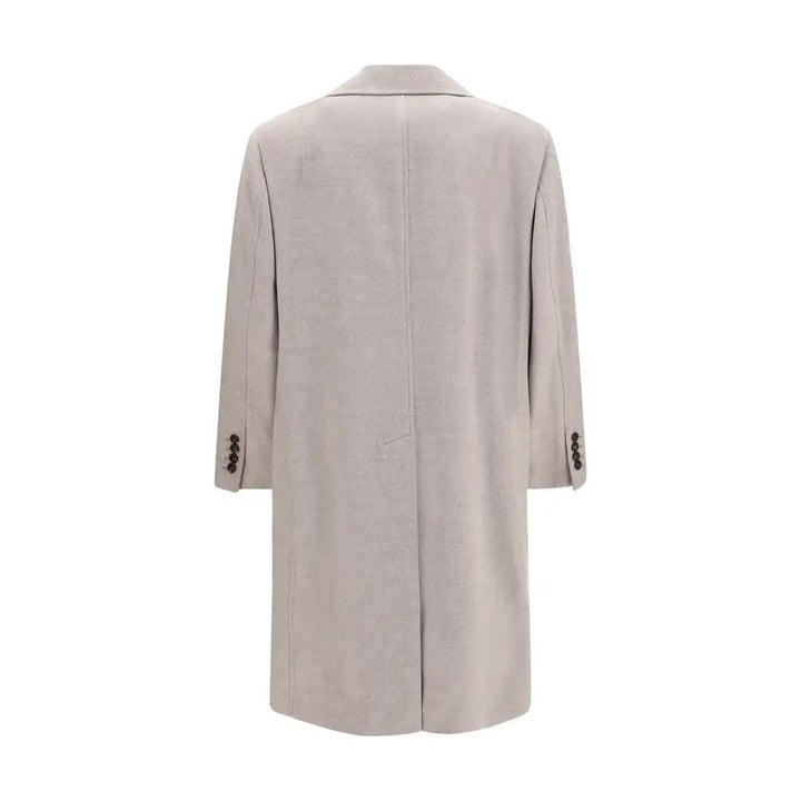 Brunello Cucinelli Sample Sale | Brunello Cucinelli Beige Wool Oves Aries Coat - | Designer outlet