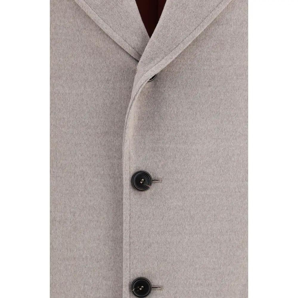 Brunello Cucinelli Sample Sale | Brunello Cucinelli Beige Wool Oves Aries Coat - | Designer outlet