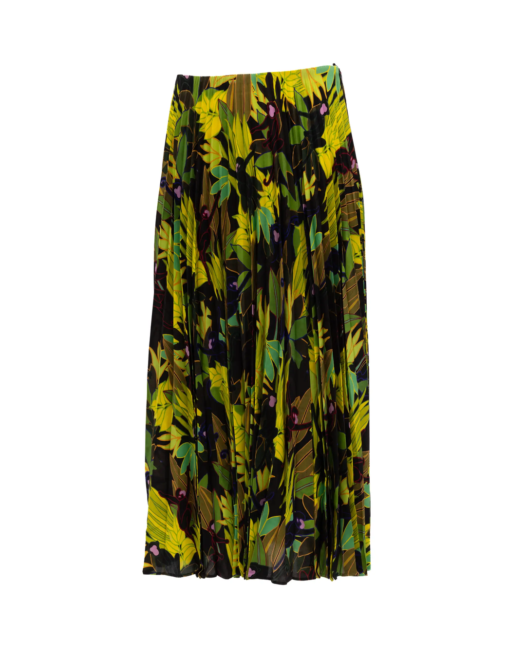 Valentino Garavani Sample Sale | Valentino Garavani Green Print Pleated Skirt - | Designer outlet