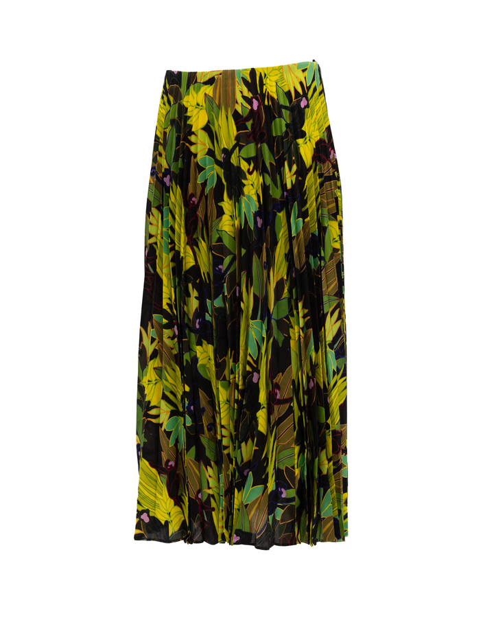 Valentino Garavani Sample Sale | Valentino Garavani Green Print Pleated Skirt - | Designer outlet