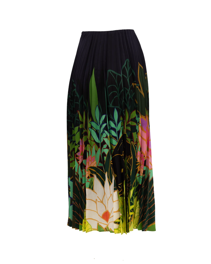 Valentino Garavani Sample Sale | Valentino Garavani Pleated Floral Maxi Skirt - | Designer outlet