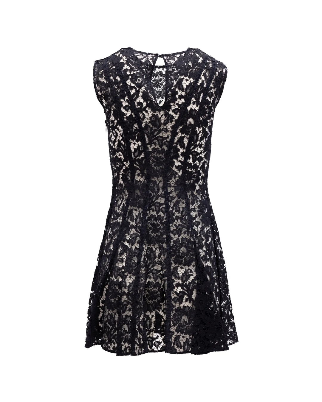 Valentino Garavani Sample Sale | Valentino Garavani Floral Black Lace Mini Dress - | Designer outlet