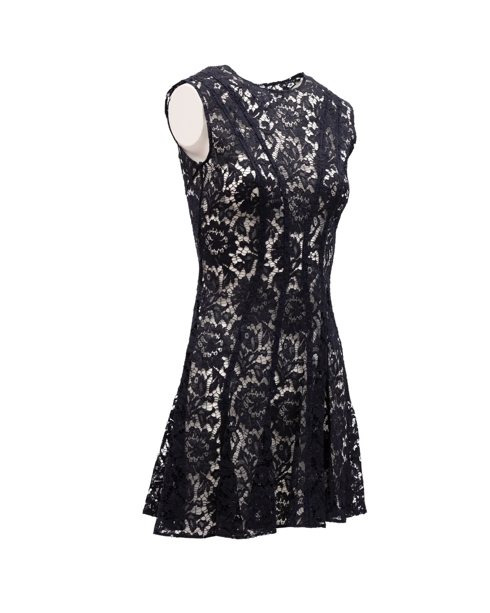 Valentino Garavani Sample Sale | Valentino Garavani Floral Black Lace Mini Dress - | Designer outlet