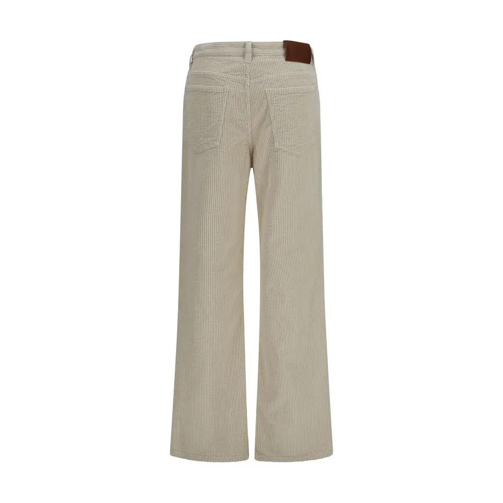 Marni Sample Sale | Marni Beige Cotton Flared Pants - | Designer outlet
