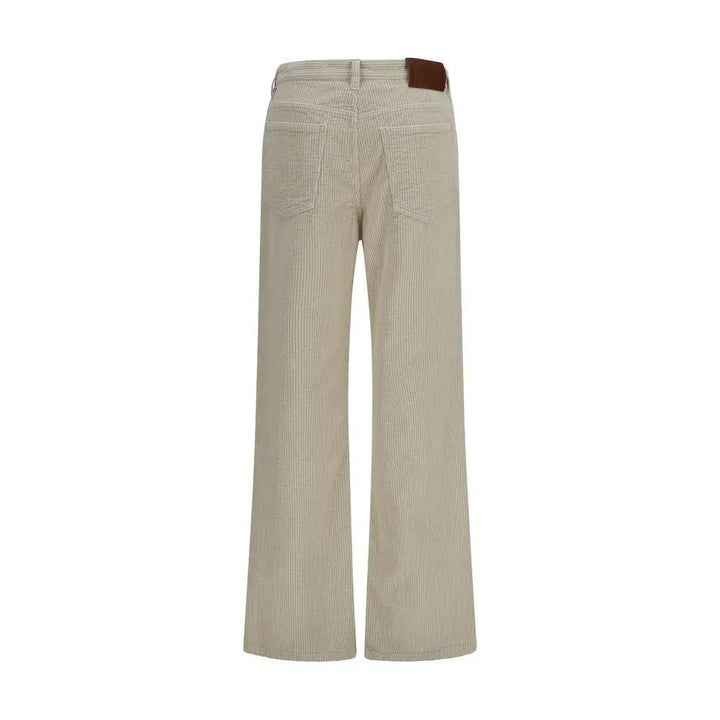 Marni Sample Sale | Marni Beige Cotton Flared Pants - | Designer outlet