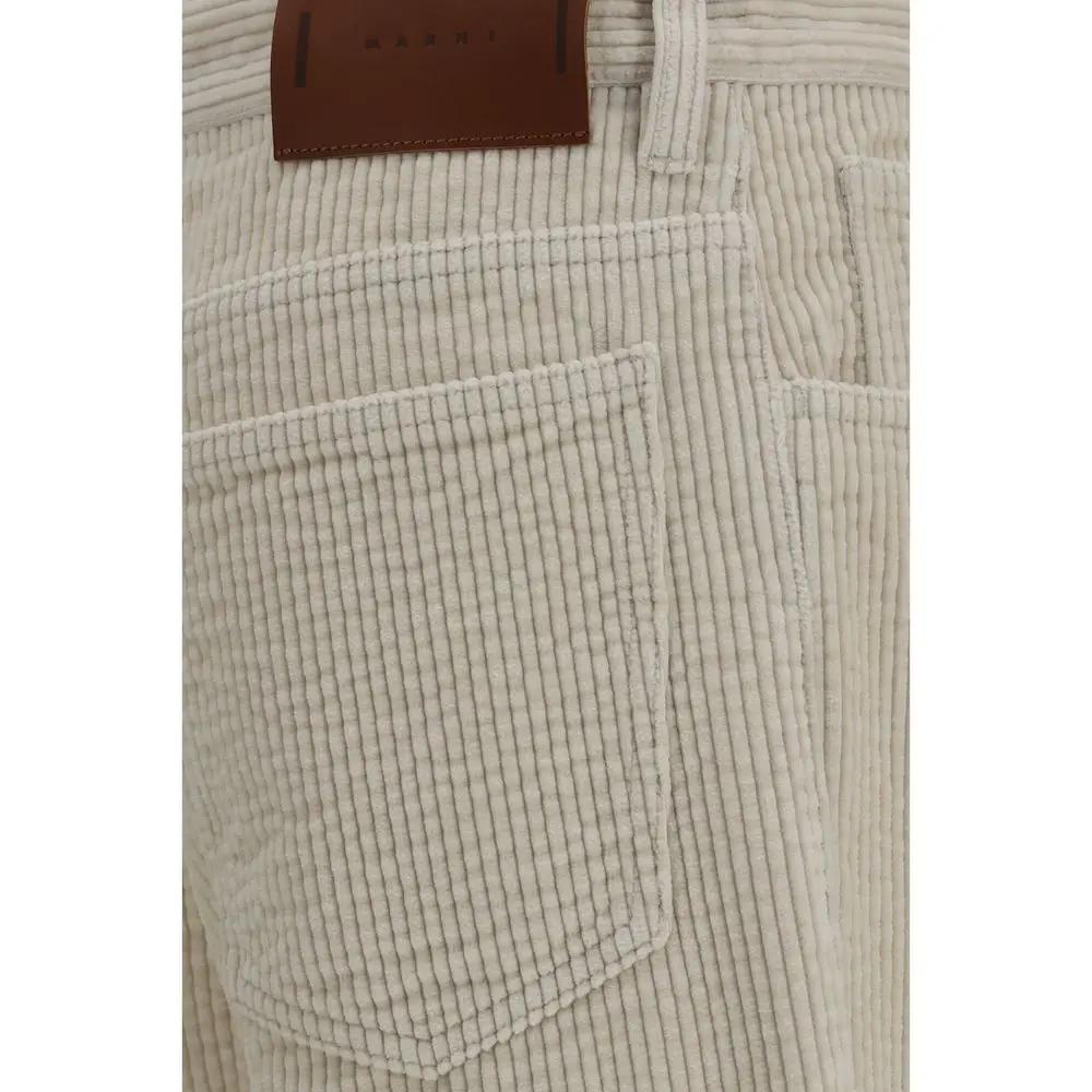Marni Sample Sale | Marni Beige Cotton Flared Pants - | Designer outlet