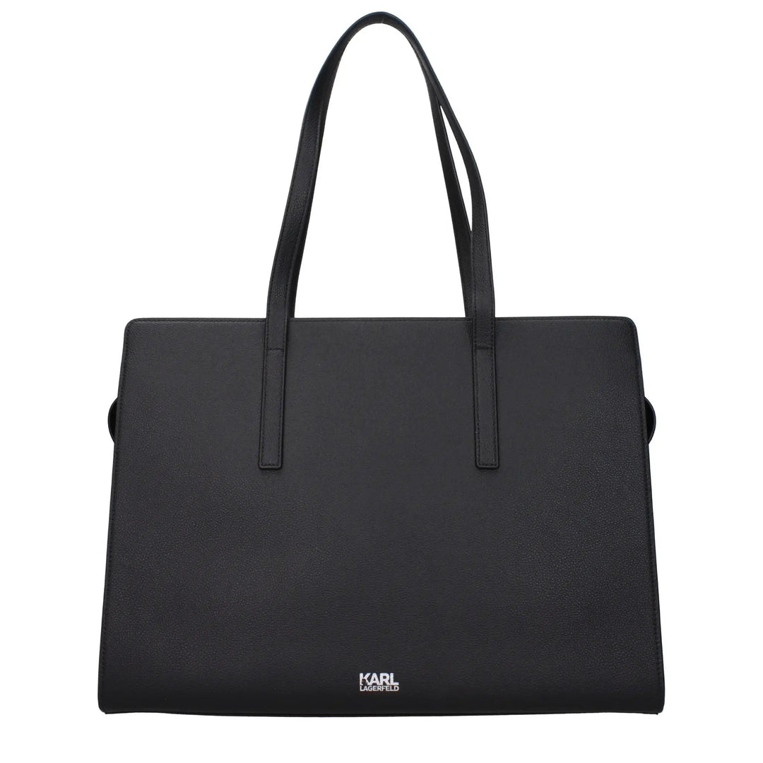 Karl Lagerfeld Sample Sale | Karl Lagerfeld Black Leather Shoulder Bag - | Designer outlet