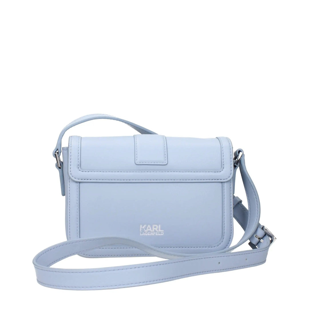 Karl Lagerfeld Sample Sale | Karl Lagerfeld Light Blue Leather Crossbody Bag - | Designer outlet