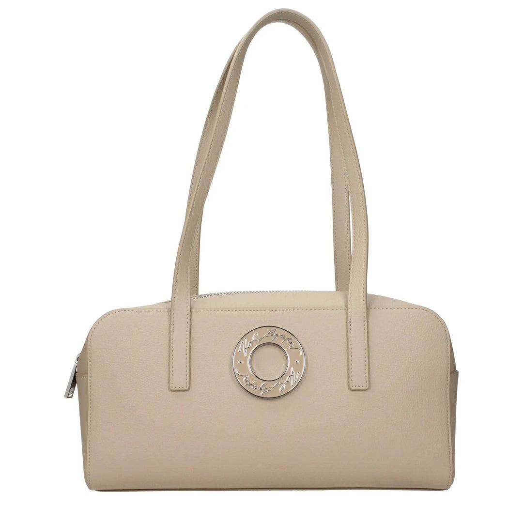 Karl Lagerfeld Sample Sale | Karl Lagerfeld Beige Leather Shoulder Bag - | Designer outlet