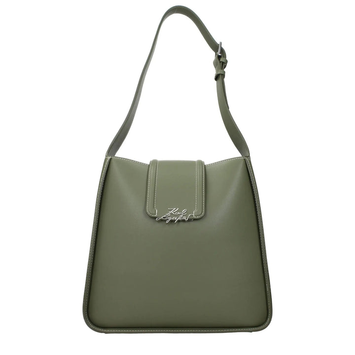 Karl Lagerfeld Sample Sale | Karl Lagerfeld Green Leather Shoulder Bag - | Designer outlet