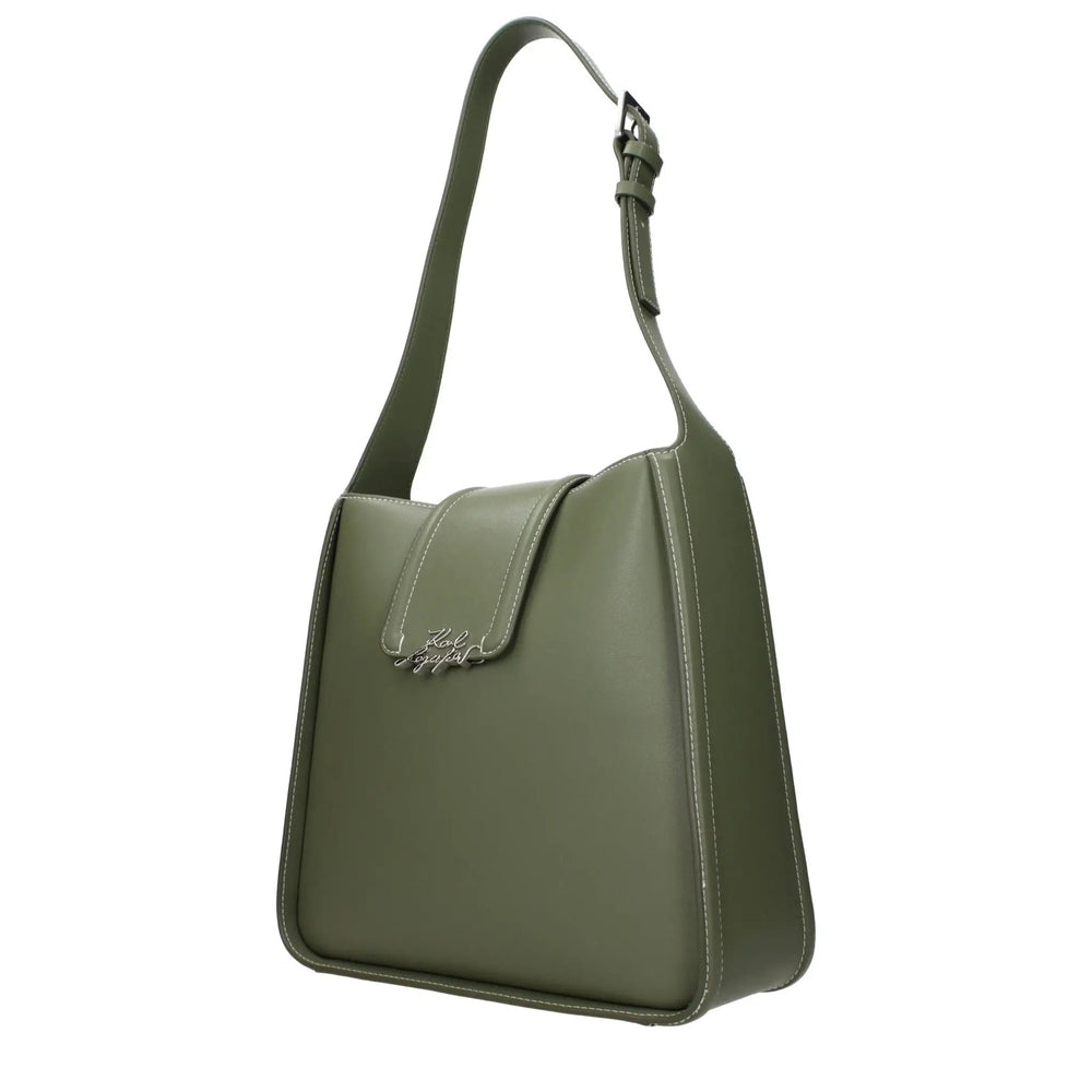 Karl Lagerfeld Sample Sale | Karl Lagerfeld Green Leather Shoulder Bag - | Designer outlet