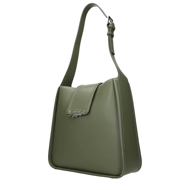 Karl Lagerfeld Sample Sale | Karl Lagerfeld Green Leather Shoulder Bag - | Designer outlet