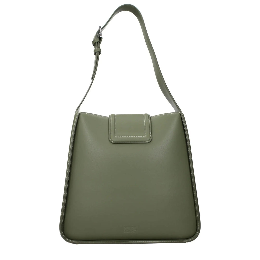 Karl Lagerfeld Sample Sale | Karl Lagerfeld Green Leather Shoulder Bag - | Designer outlet