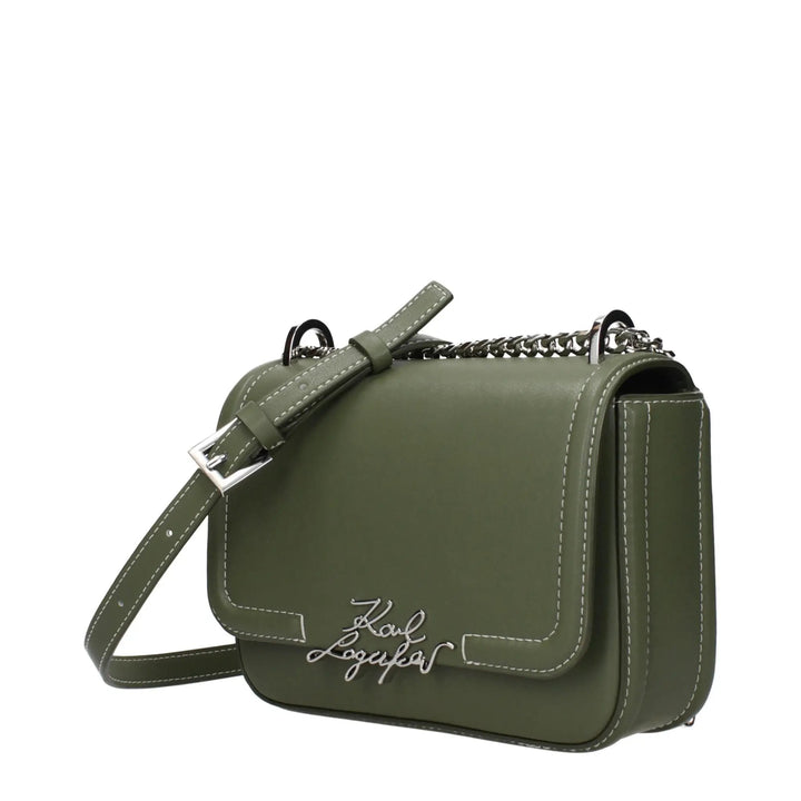 Karl Lagerfeld Sample Sale | Karl Lagerfeld Green Leather Crossbody Bag - | Designer outlet