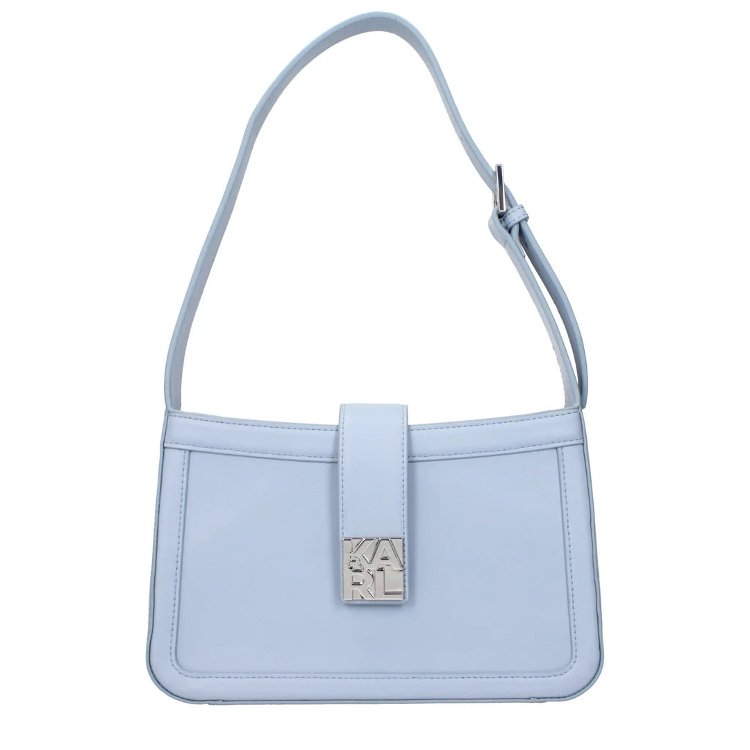 Karl Lagerfeld Sample Sale | Karl Lagerfeld Light Blue Leather Shoulder Bag - | Designer outlet