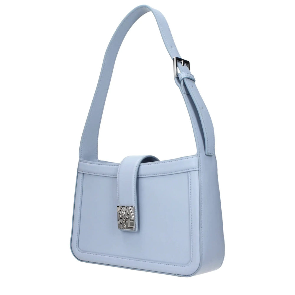 Karl Lagerfeld Sample Sale | Karl Lagerfeld Light Blue Leather Shoulder Bag - | Designer outlet