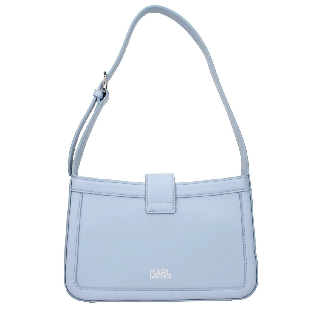Karl Lagerfeld Sample Sale | Karl Lagerfeld Light Blue Leather Shoulder Bag - | Designer outlet