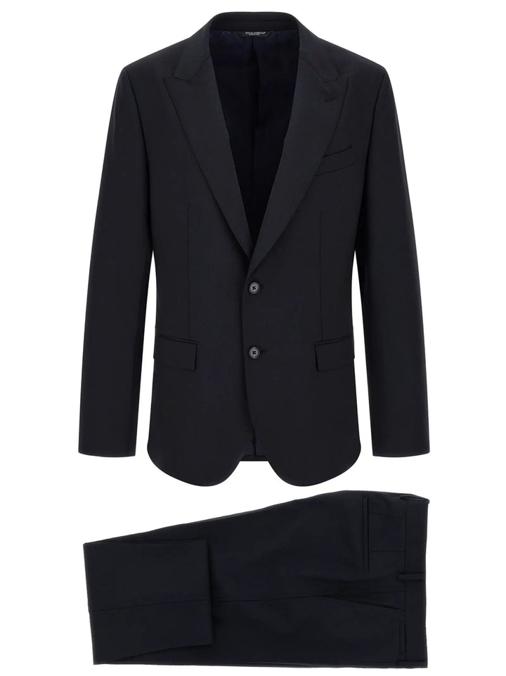 Dolce &amp; Gabbana Sample Sale | Dolce &amp; Gabbana Blue Virgin Wool Two-Piece Suit - | Designer outlet