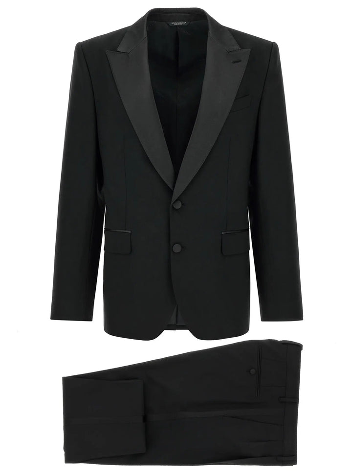 Dolce &amp; Gabbana Sample Sale | Dolce &amp; Gabbana Black Virgin Wool Two-Piece Suit - | Designer outlet