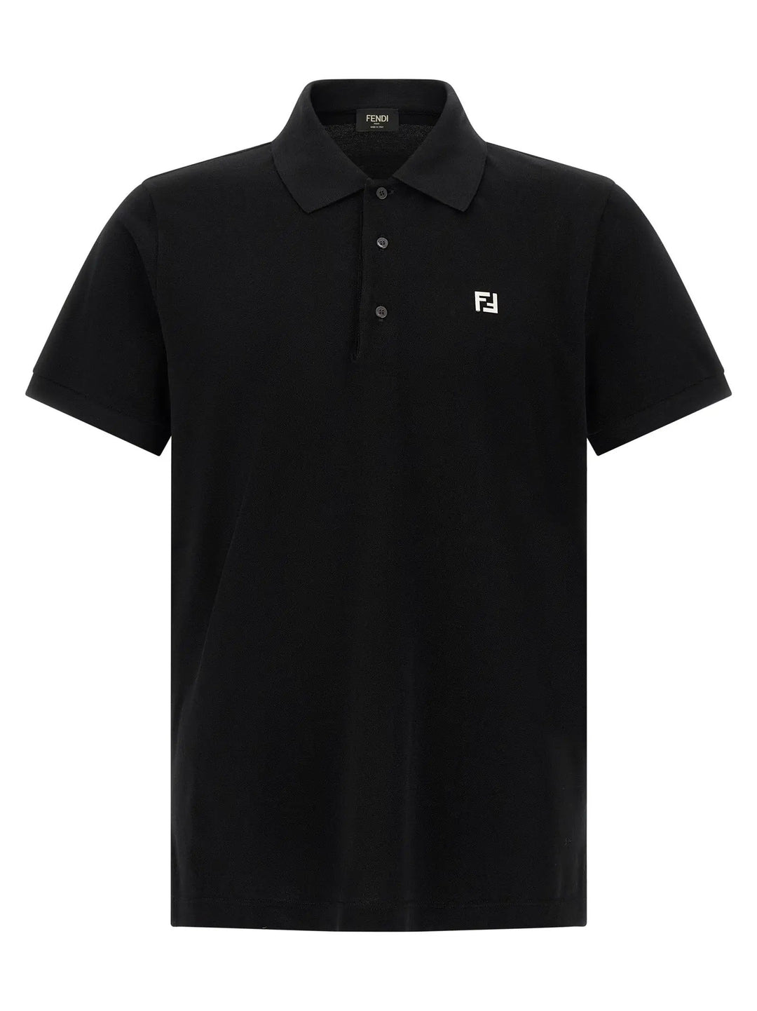 Fendi Sample Sale | Fendi Black Cotton Polo Shirt - | Designer outlet