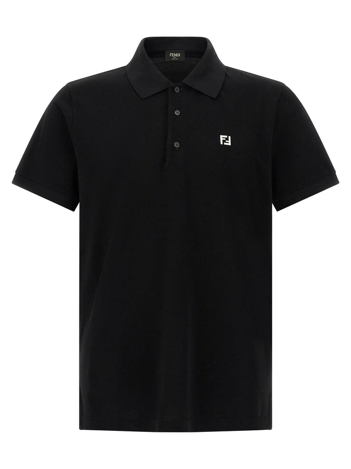 Fendi Sample Sale | Fendi Black Cotton Polo Shirt - | Designer outlet