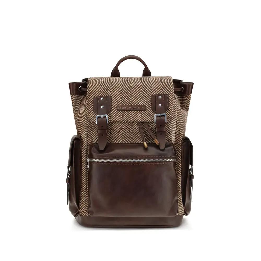 Brunello Cucinelli Sample Sale | Brunello Cucinelli Brown Polyamide Backpack - | Designer outlet