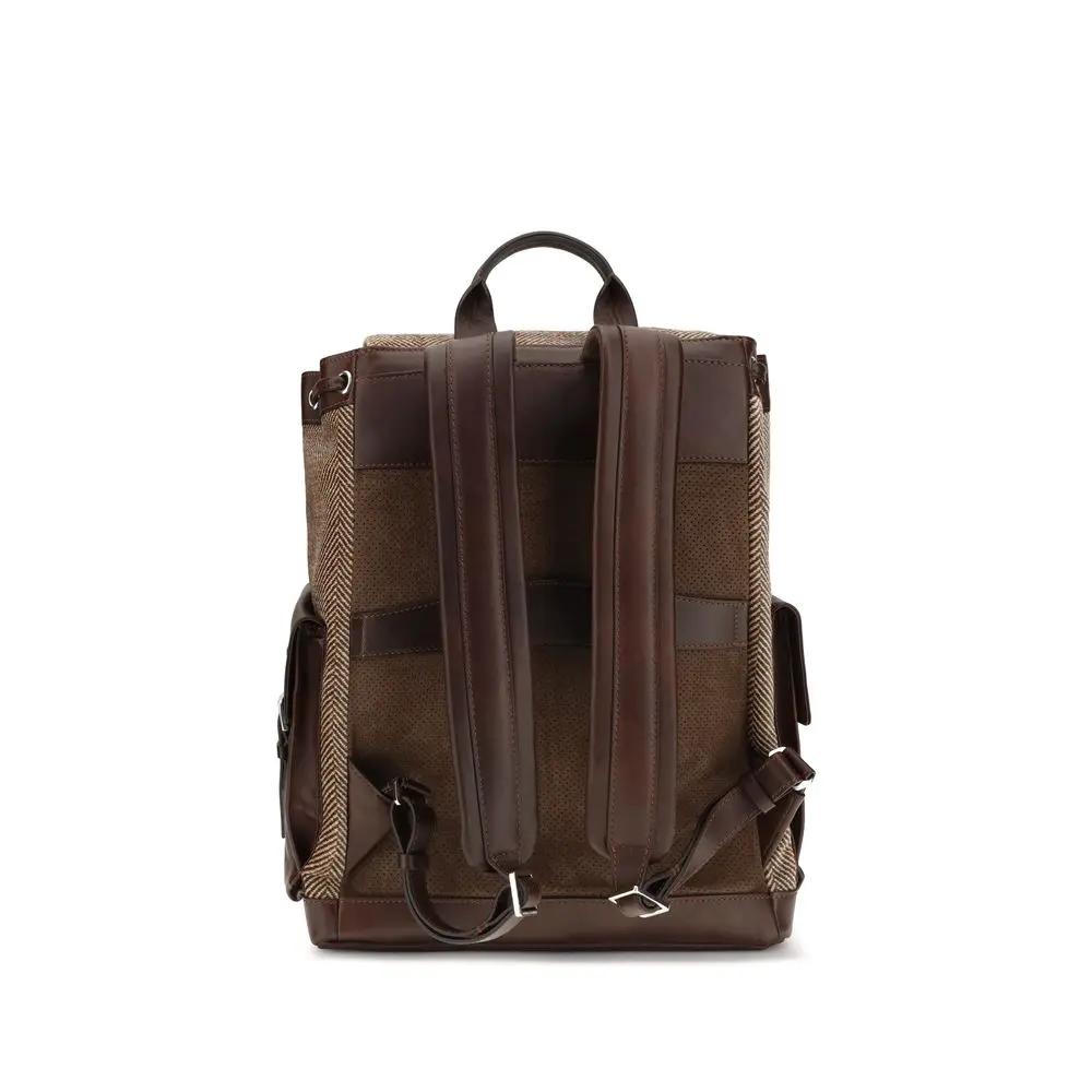 Brunello Cucinelli Sample Sale | Brunello Cucinelli Brown Polyamide Backpack - | Designer outlet