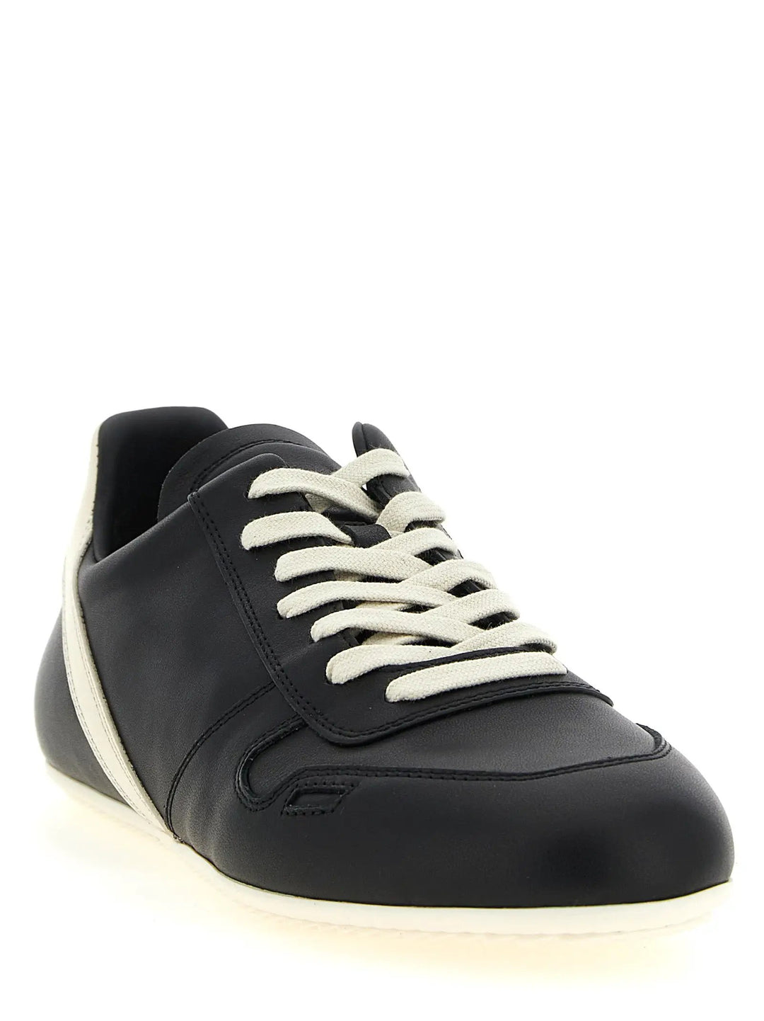 Rick Owens Sample Sale | Rick Owens Bicolor Calfskin Low Top Sneakers - | Designer outlet