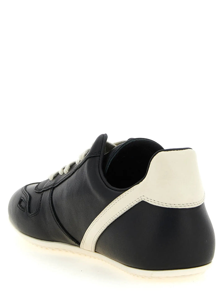 Rick Owens Sample Sale | Rick Owens Bicolor Calfskin Low Top Sneakers - | Designer outlet