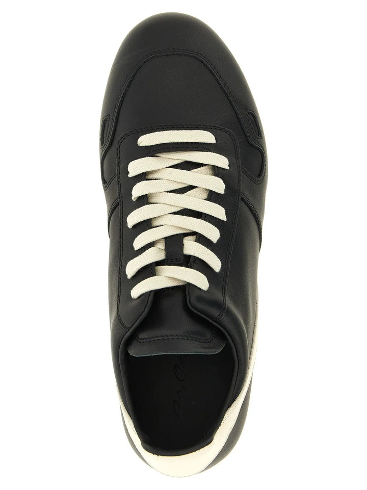 Rick Owens Sample Sale | Rick Owens Bicolor Calfskin Low Top Sneakers - | Designer outlet