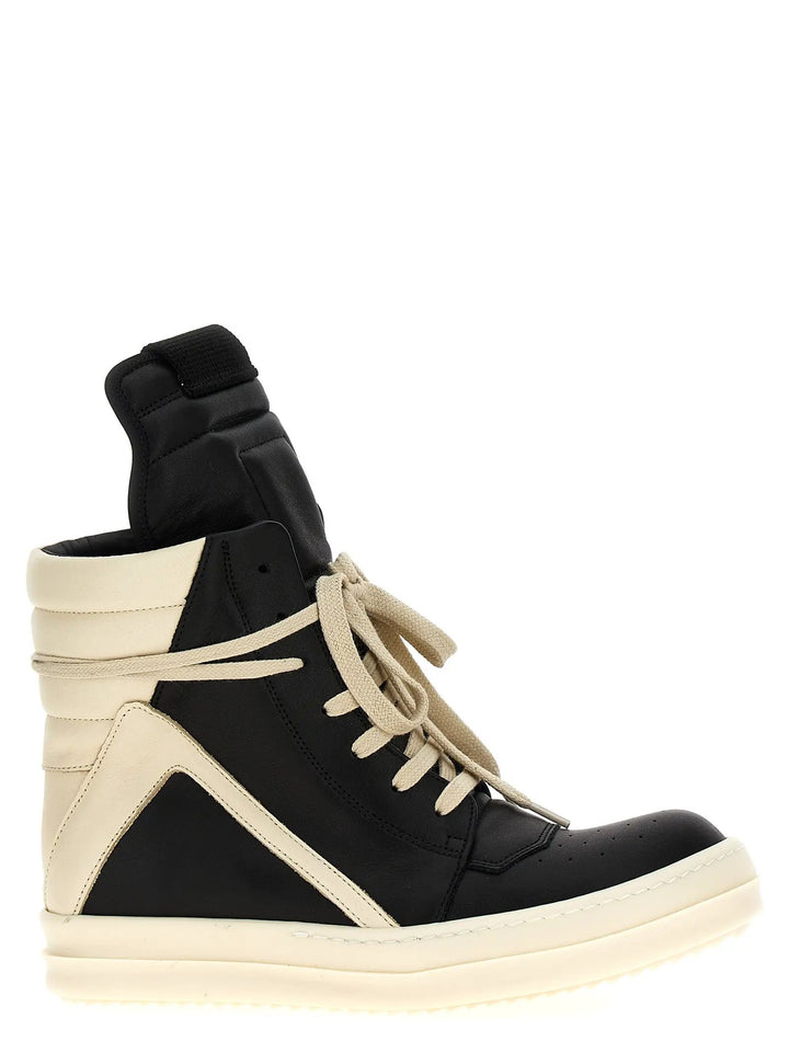 Rick Owens Sample Sale | Rick Owens Bicolor Calfskin Athletic Sneakers - | Designer outlet
