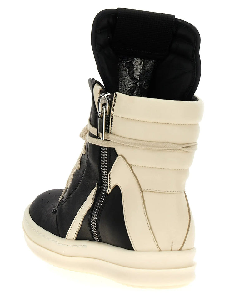 Rick Owens Sample Sale | Rick Owens Bicolor Calfskin High Top Sneakers - | Designer outlet