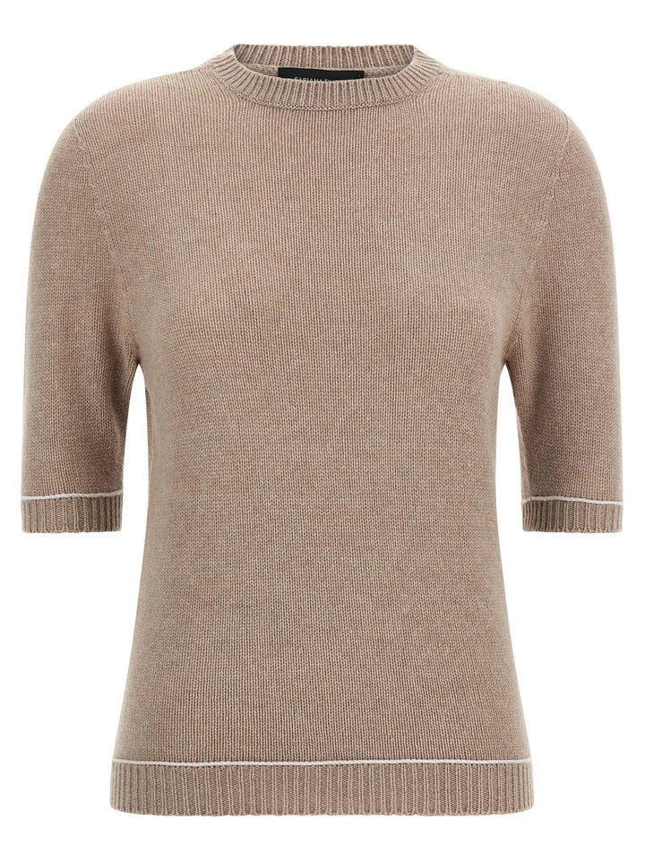 Fabiana Filippi Sample Sale | Fabiana Filippi Beige Virgin Wool Cardigan - | Designer outlet