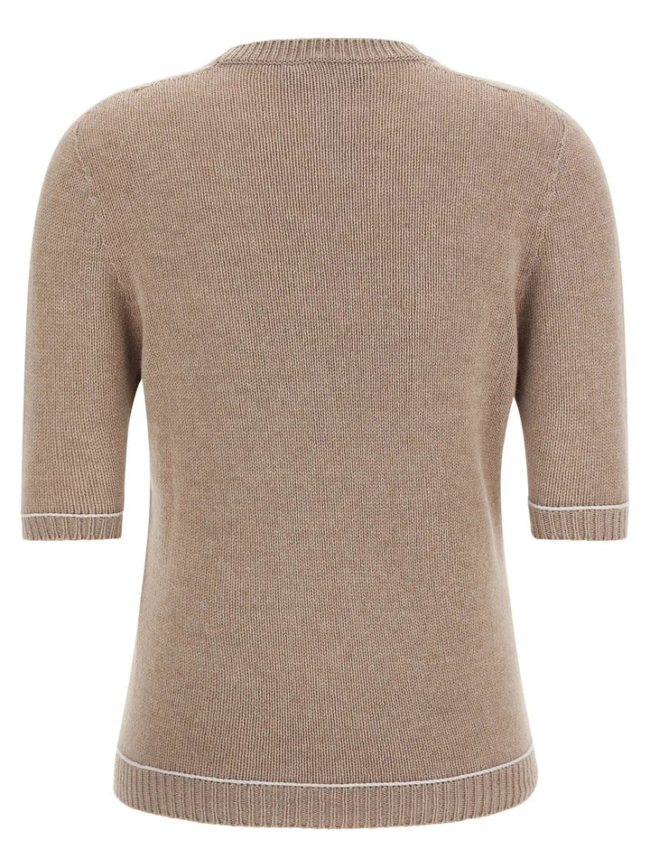 Fabiana Filippi Sample Sale | Fabiana Filippi Beige Virgin Wool Cardigan - | Designer outlet