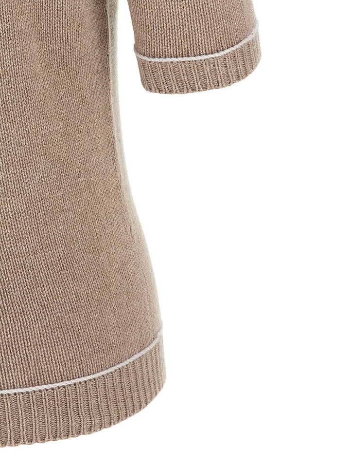 Fabiana Filippi Sample Sale | Fabiana Filippi Beige Virgin Wool Cardigan - | Designer outlet