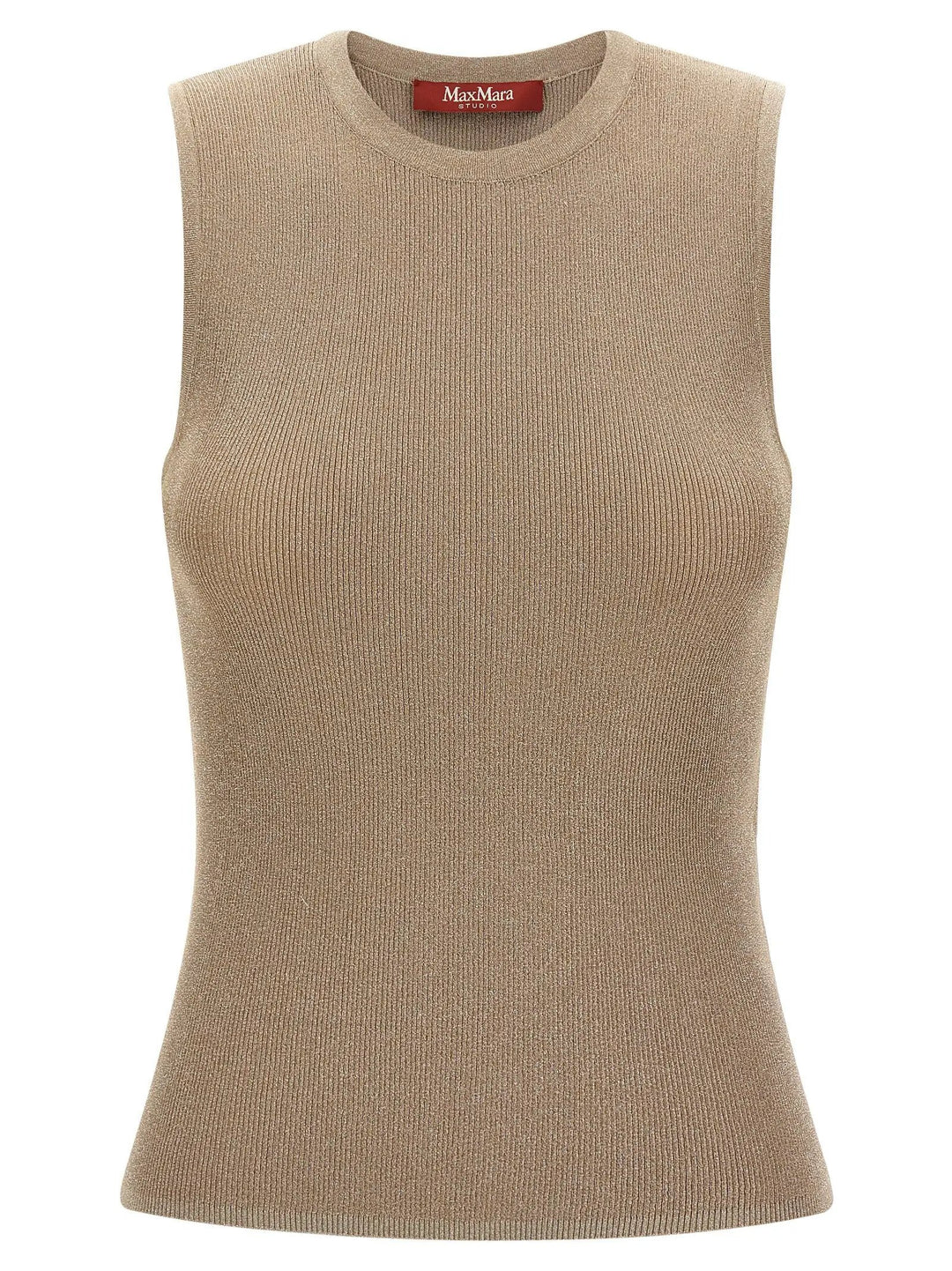 Max Mara Sample Sale | Max Mara Beige Polyamide Sleeveles T-Shirt - | Designer outlet