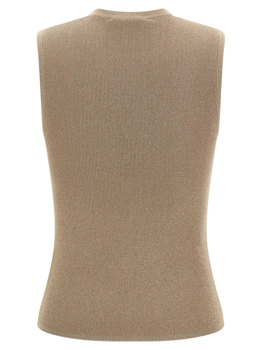 Max Mara Sample Sale | Max Mara Beige Polyamide Sleeveles T-Shirt - | Designer outlet