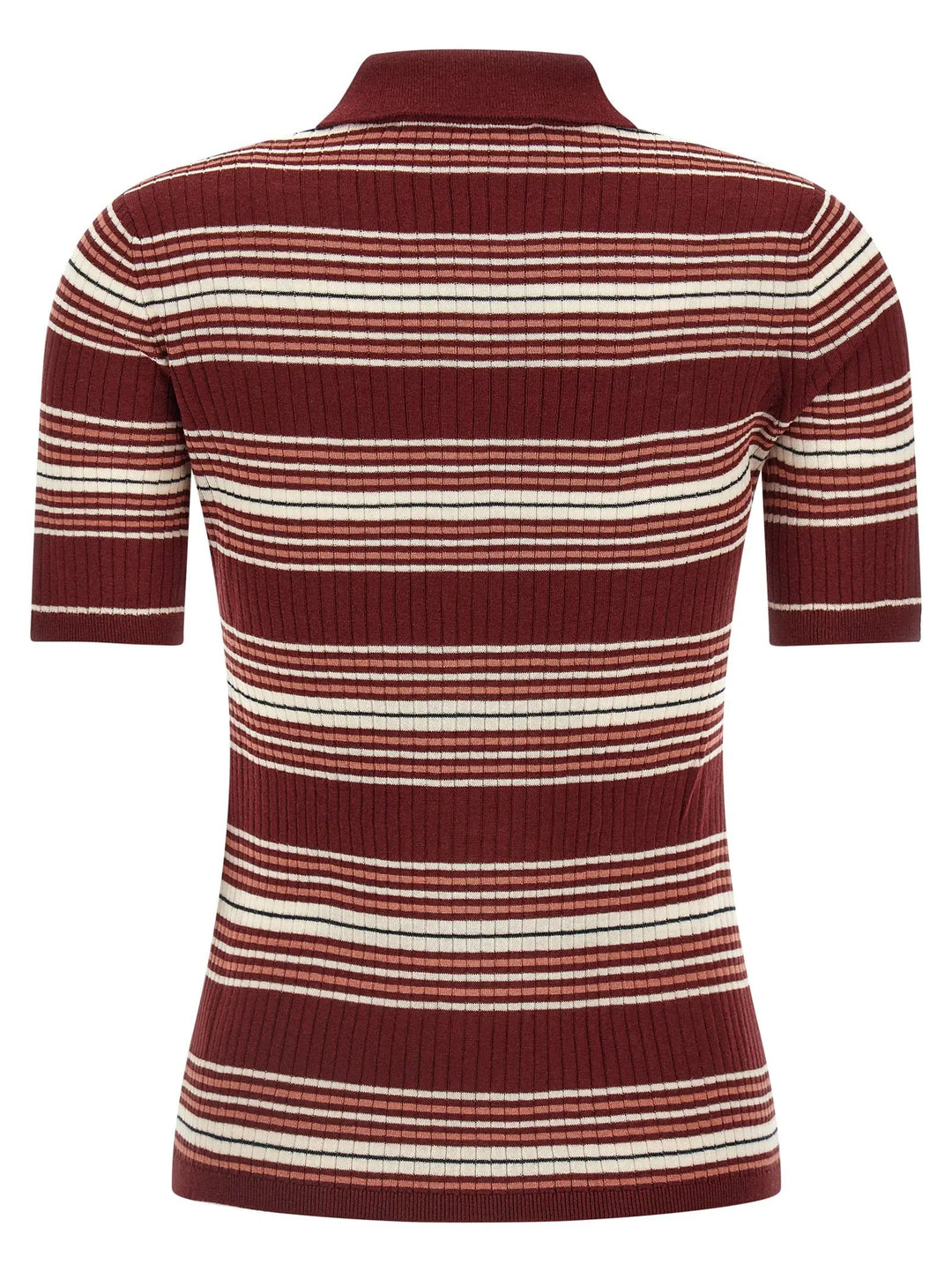 Max Mara Sample Sale | Max Mara Bordeaux Silk Polo Shirt - | Designer outlet