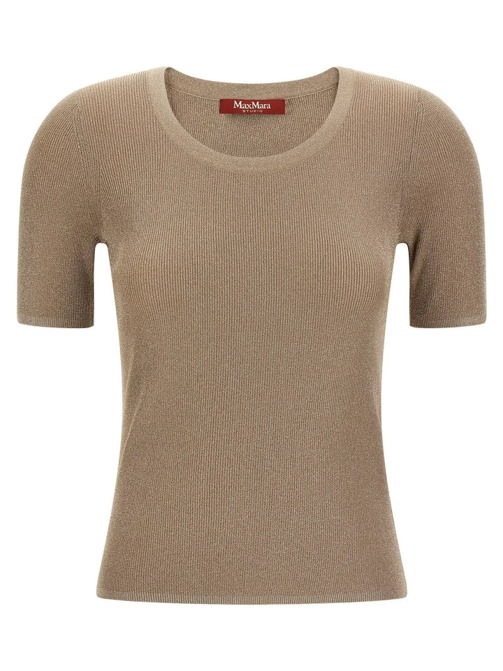 Max Mara Sample Sale | Max Mara Beige Polyamide T-Shirt - | Designer outlet