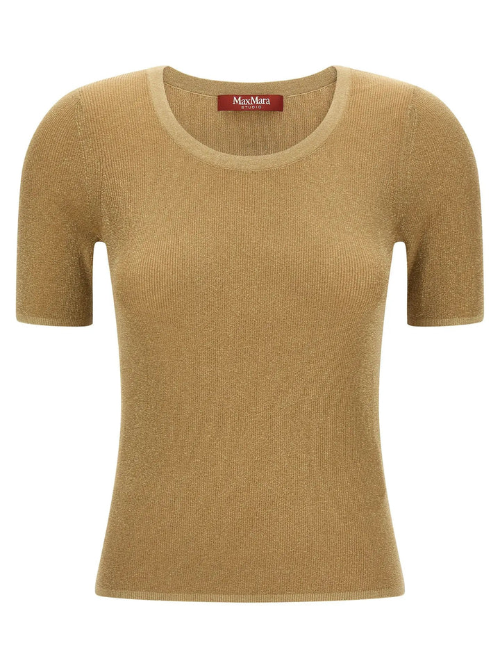 Max Mara Sample Sale | Max Mara Gold Polyamide T-Shirt - | Designer outlet