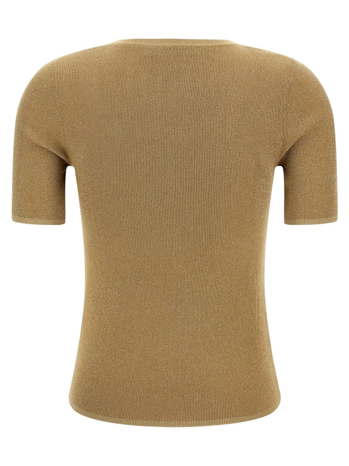 Max Mara Sample Sale | Max Mara Gold Polyamide T-Shirt - | Designer outlet