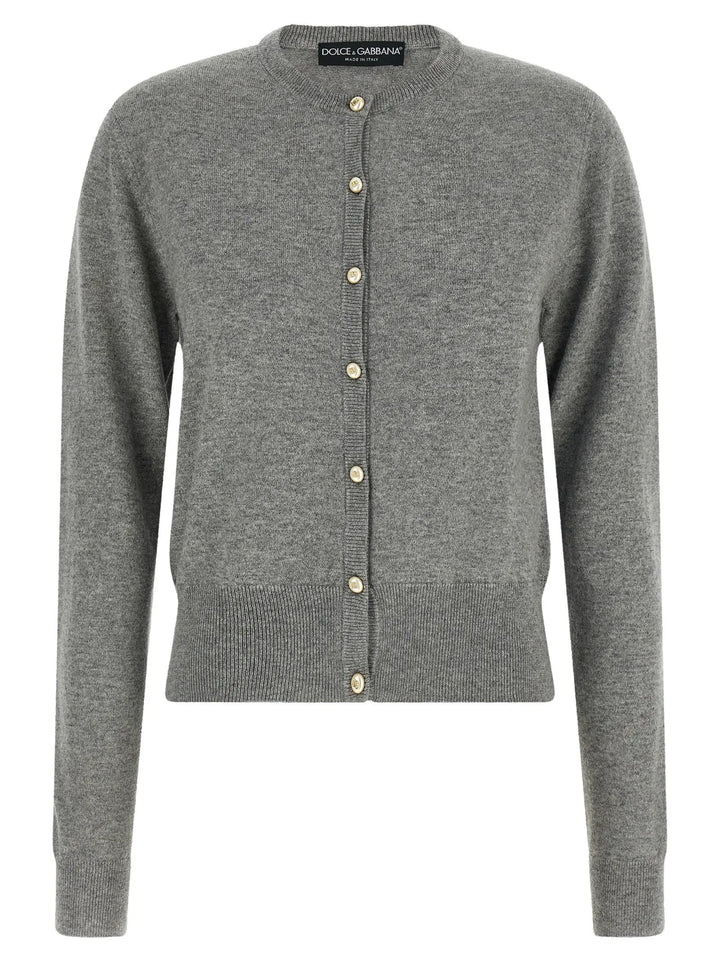 Dolce &amp; Gabbana Sample Sale | Dolce &amp; Gabbana Gray Cashmere Cardigan - | Designer outlet