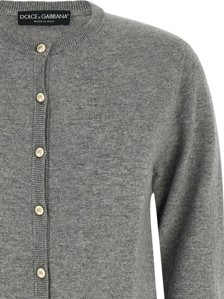 Dolce &amp; Gabbana Sample Sale | Dolce &amp; Gabbana Gray Cashmere Cardigan - | Designer outlet