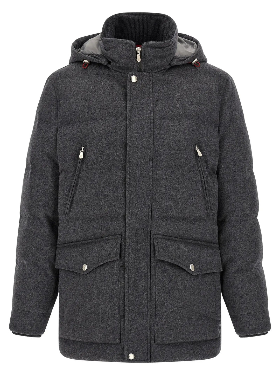 Brunello Cucinelli Sample Sale | Brunello Cucinelli Gray Wool Parka - | Designer outlet