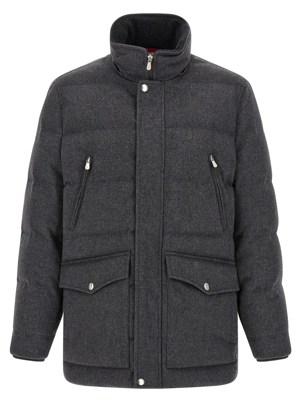 Brunello Cucinelli Sample Sale | Brunello Cucinelli Gray Wool Parka - | Designer outlet
