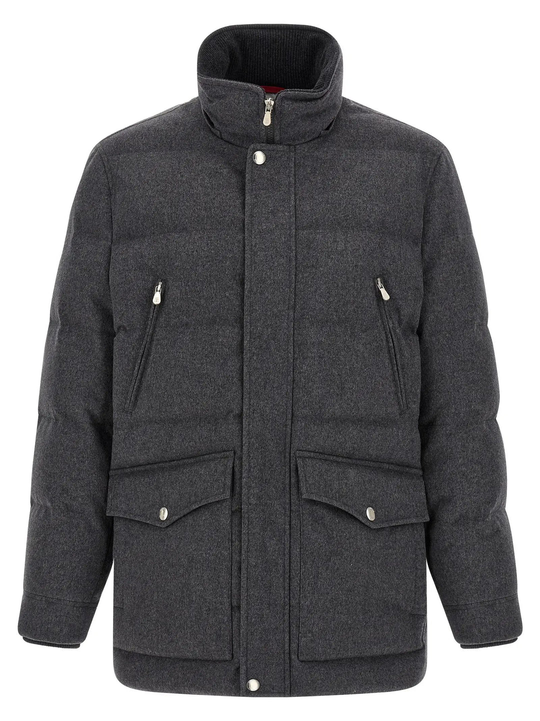 Brunello Cucinelli Sample Sale | Brunello Cucinelli Gray Wool Parka - | Designer outlet