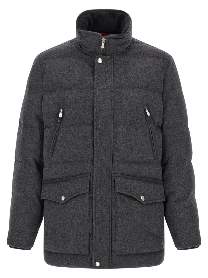 Brunello Cucinelli Sample Sale | Brunello Cucinelli Gray Wool Parka - | Designer outlet